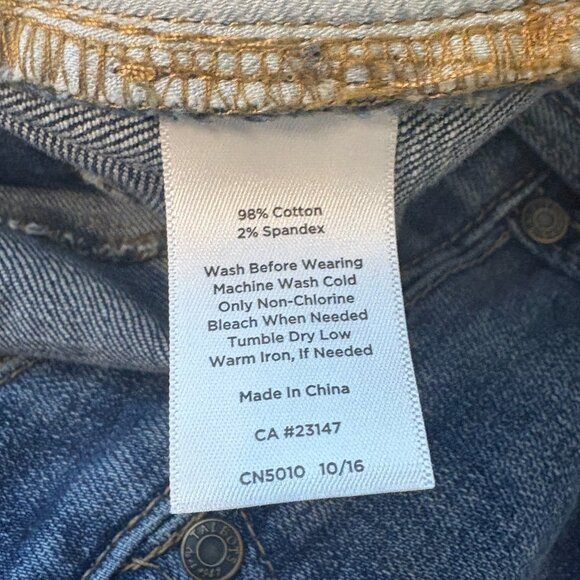 Talbots Flawless Five Pocket Jeans Womens 22W Blue Straight Raw Hem Release Hem - Picture 10 of 11